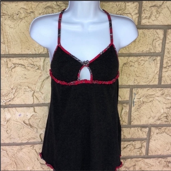 Victoria’s Secret teddy Bells Cute Sexy Dark Gray & red Size Small - Picture 6 of 10